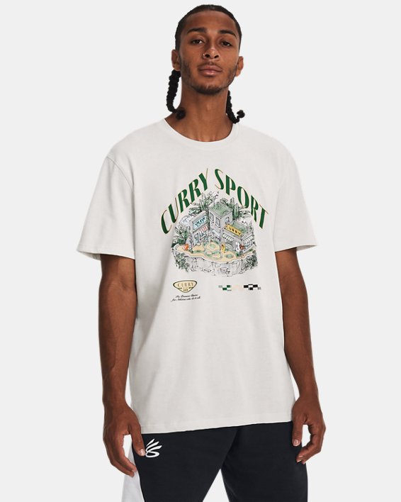 Men's Curry Land Heavyweight Short Sleeve in White image number 0